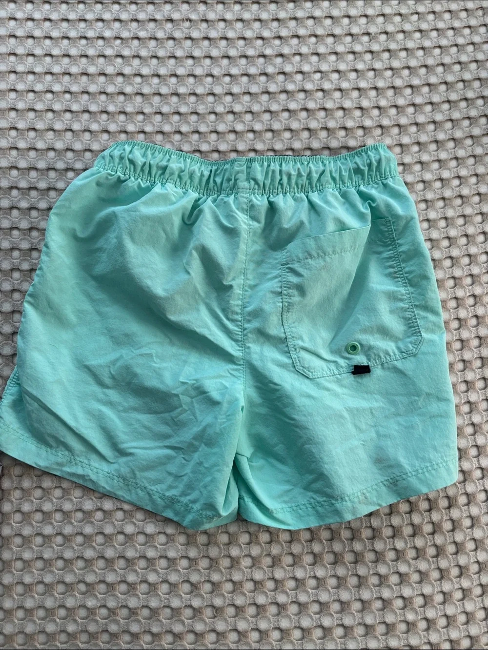 Light Mint Green Swim Shorts with Charcoal Gray Swim Trunks